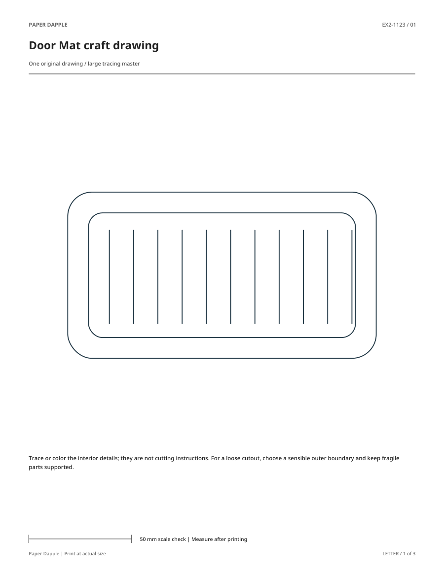 Preview of Door Mat craft drawing