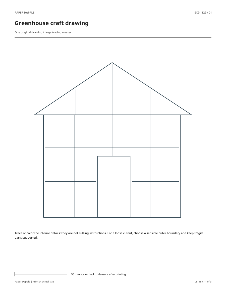 Preview of Greenhouse craft drawing