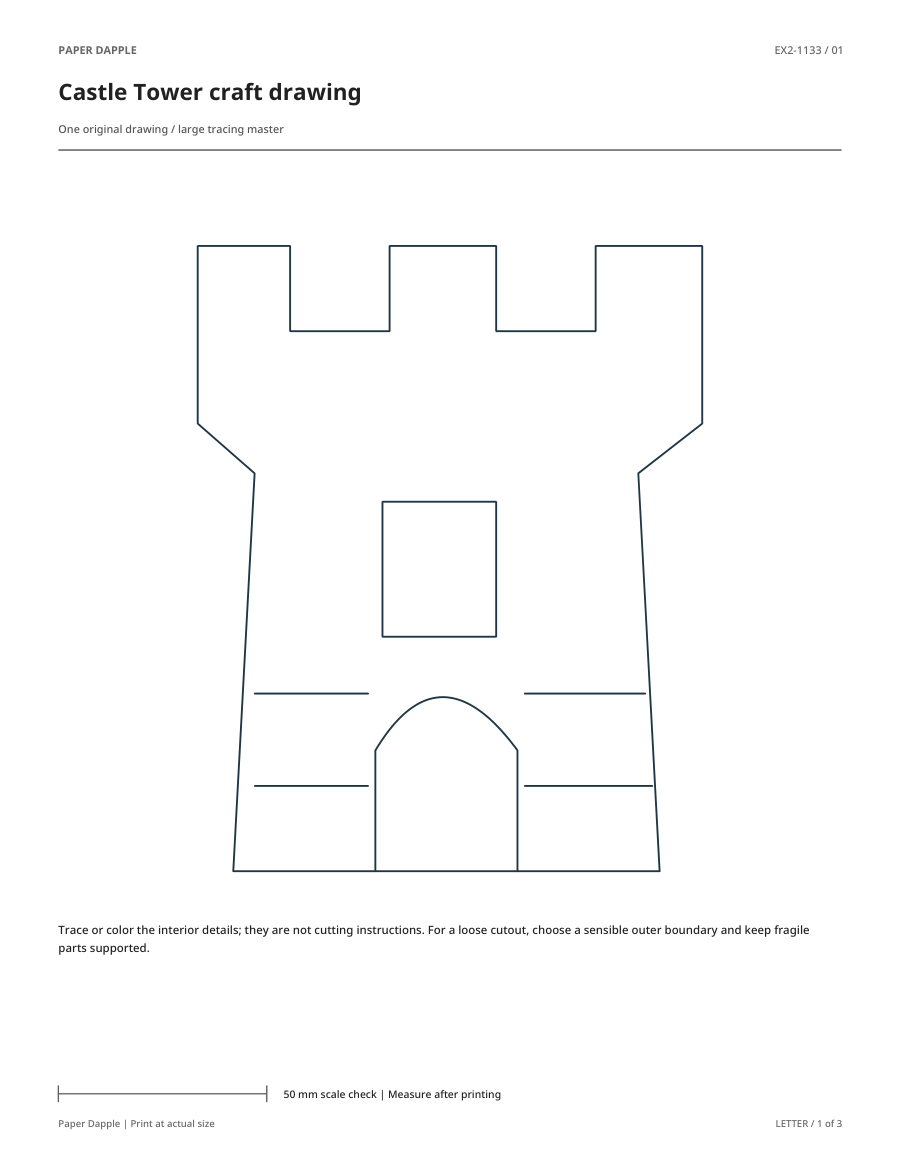 Preview of Castle Tower craft drawing