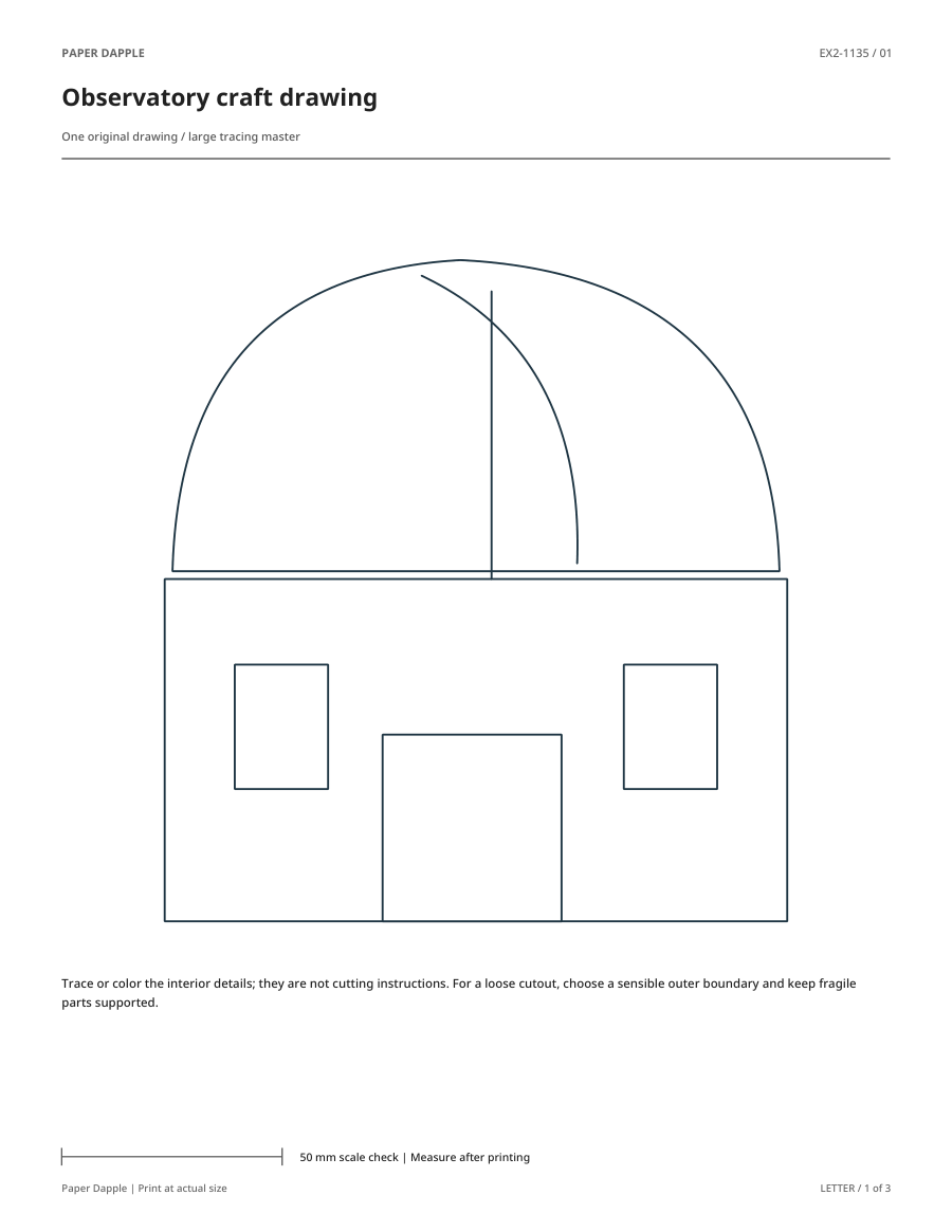Preview of Observatory craft drawing