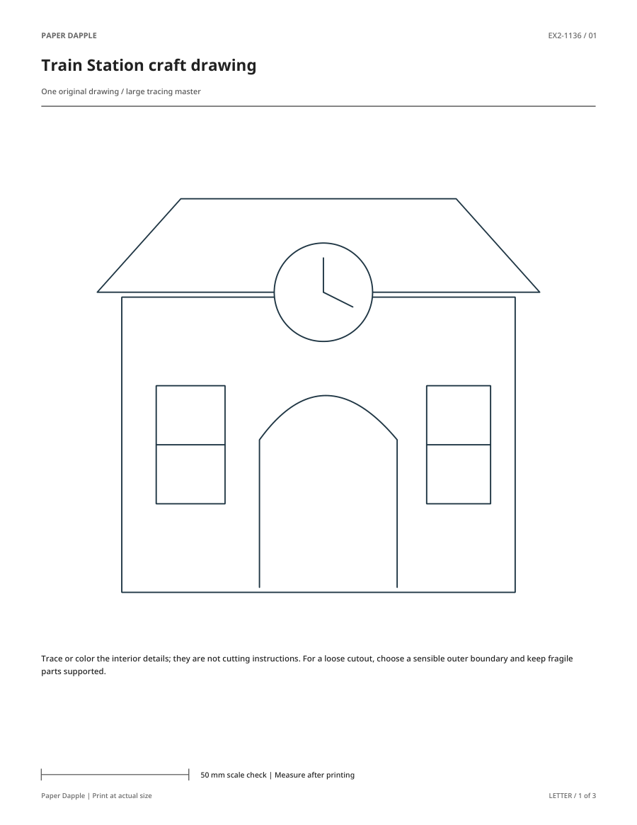 Preview of Train Station craft drawing