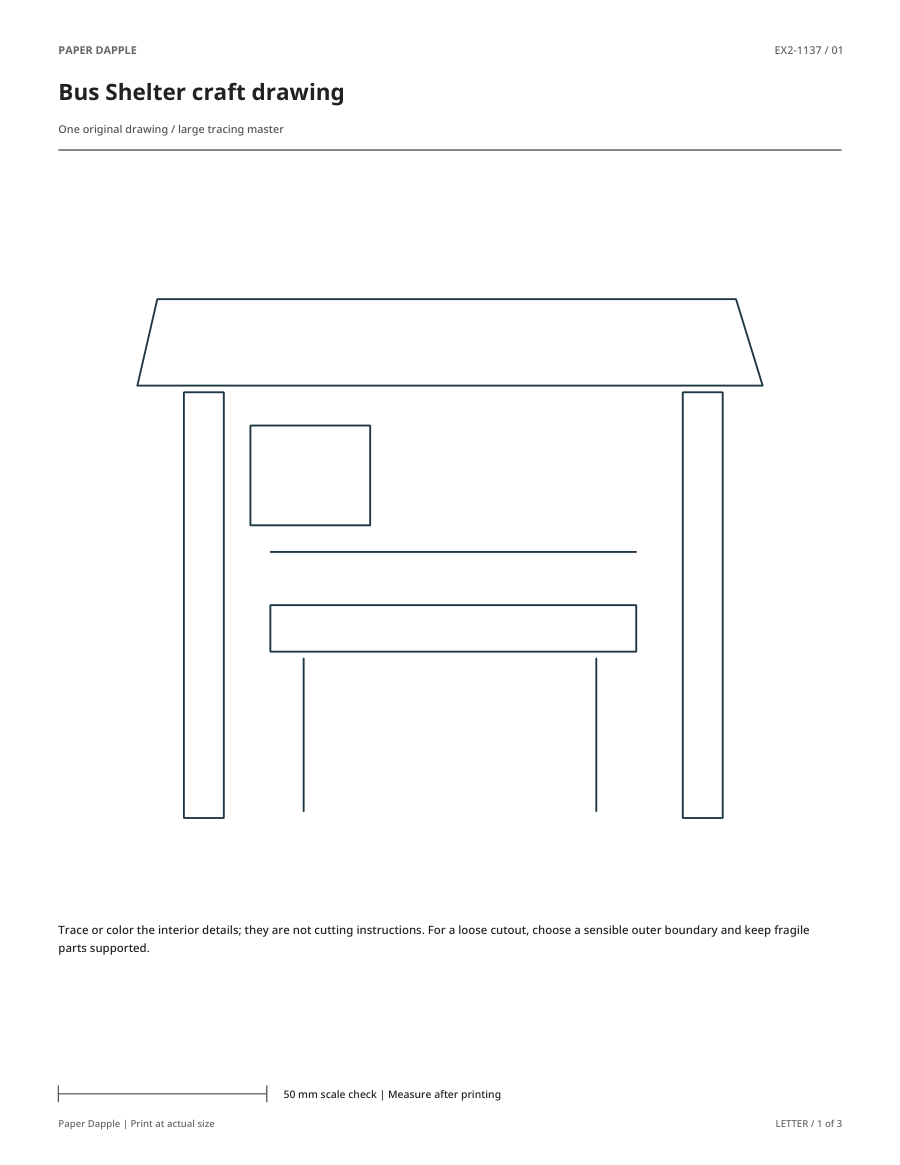 Preview of Bus Shelter craft drawing
