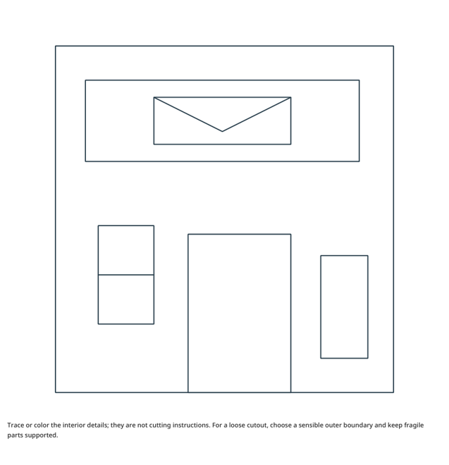 Preview of Post Office craft drawing