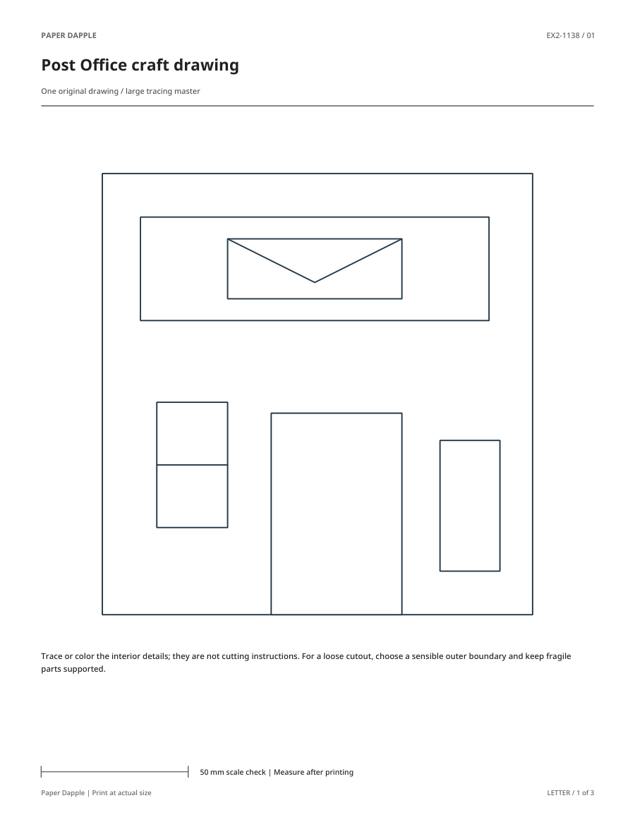 Preview of Post Office craft drawing