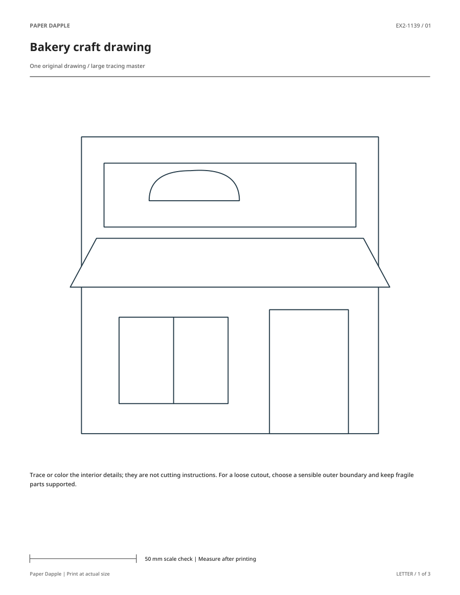 Preview of Bakery craft drawing