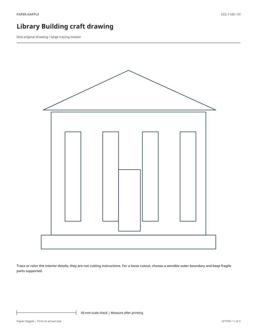Preview of Library Building craft drawing