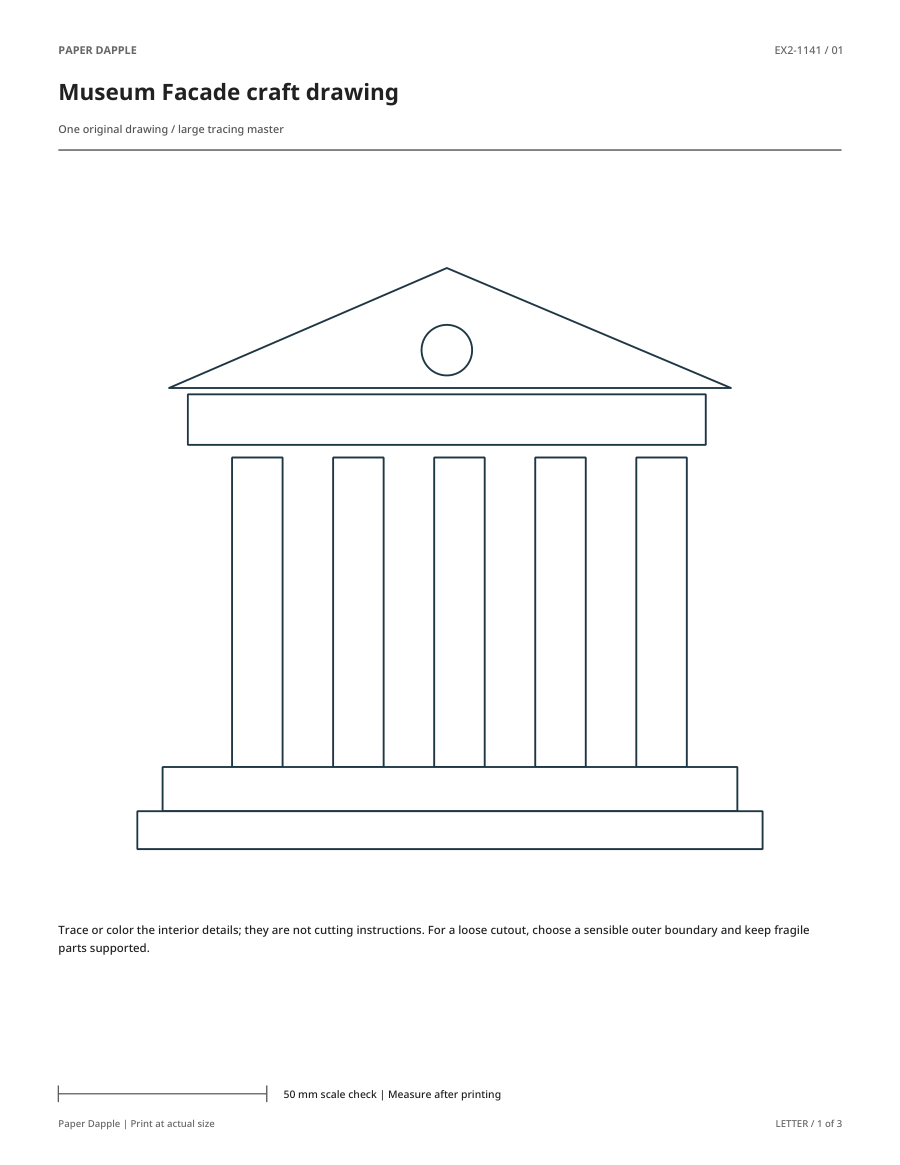Preview of Museum Facade craft drawing
