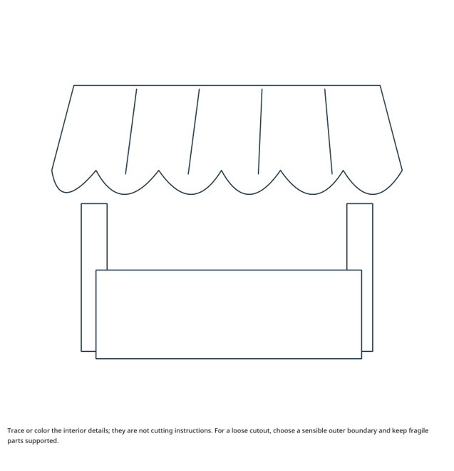 Preview of Market Stall craft drawing