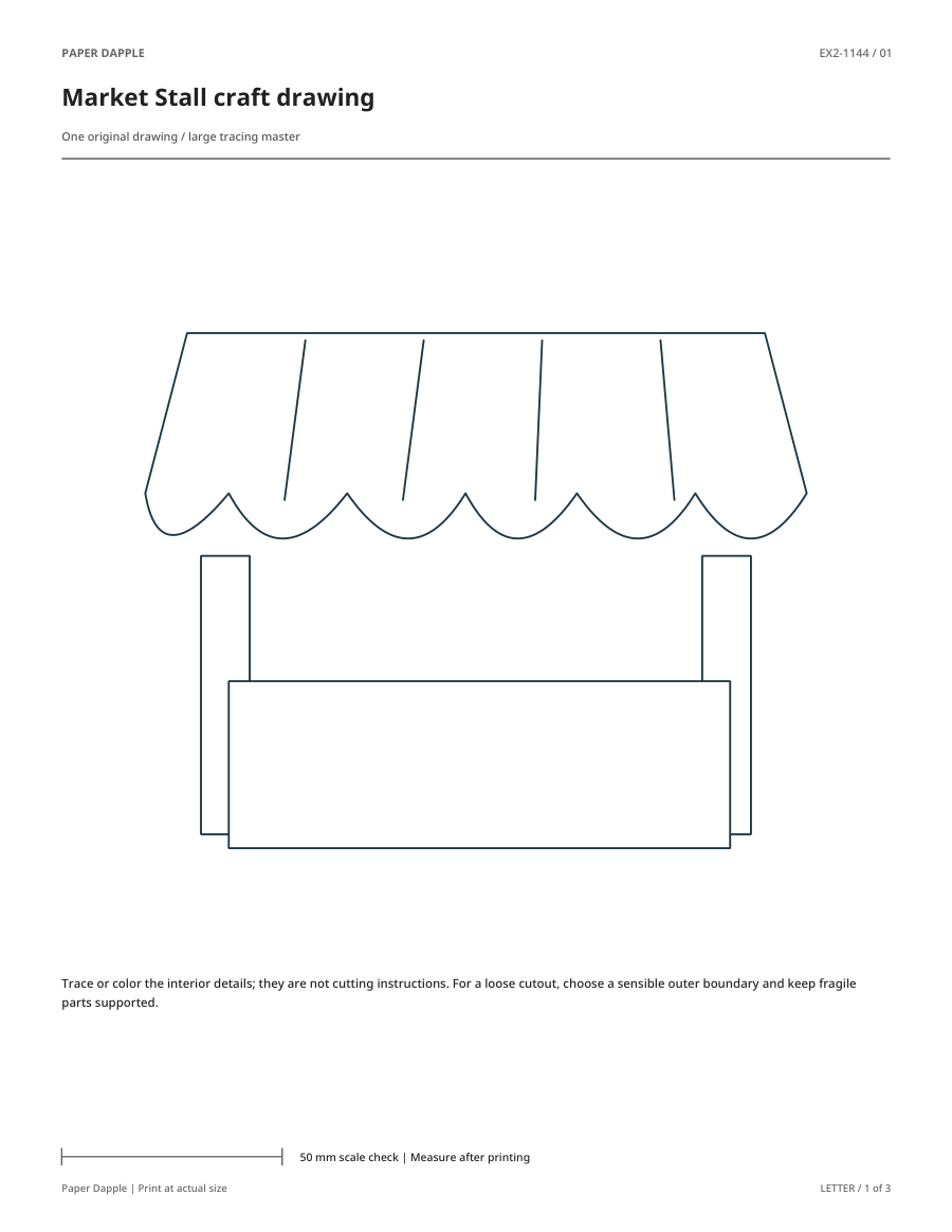 Preview of Market Stall craft drawing