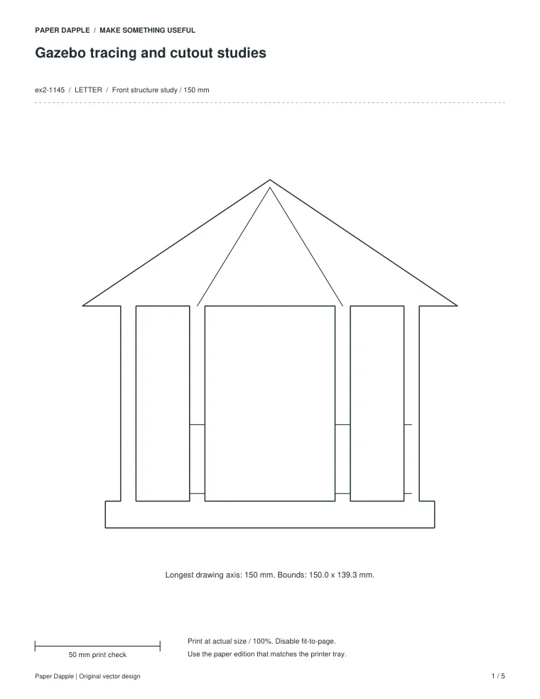 Preview of Gazebo tracing and cutout studies