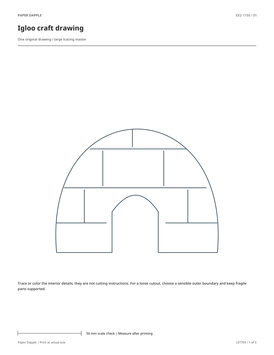 Preview of Igloo craft drawing