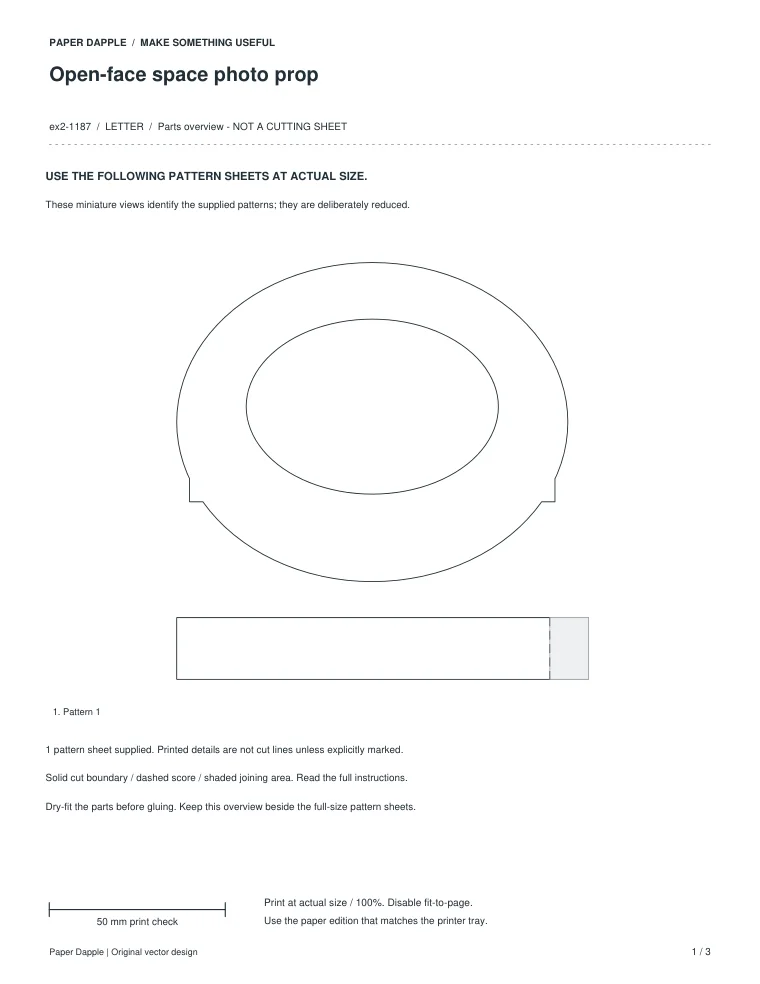 Preview of Open-face space photo prop