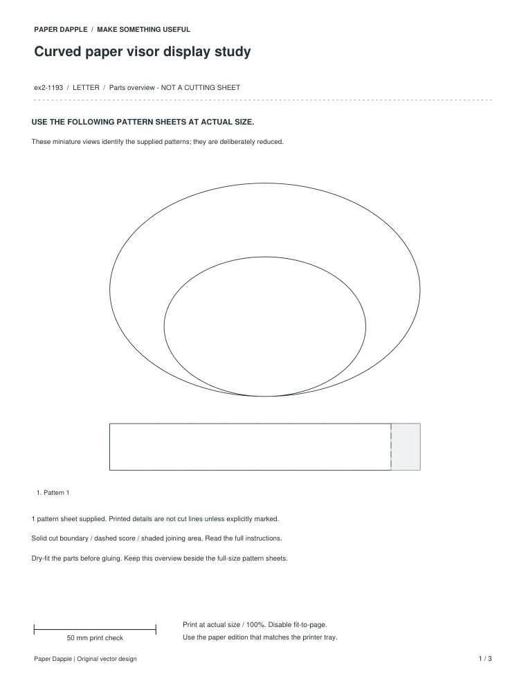 Preview of Curved paper visor display study