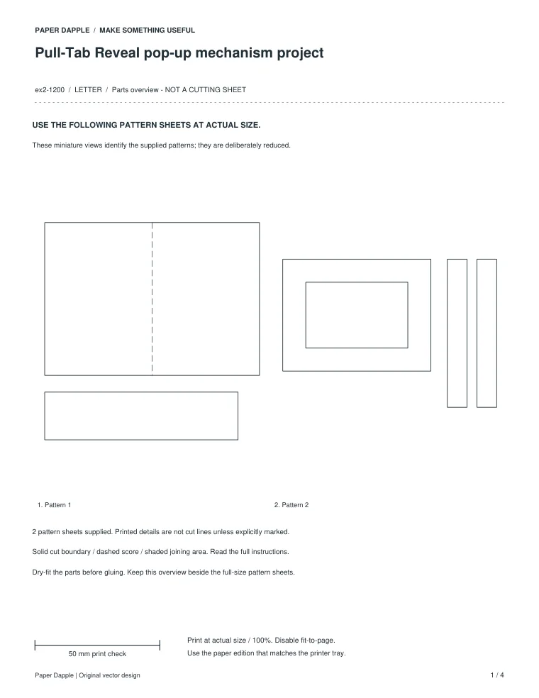 Preview of Pull-Tab Reveal pop-up mechanism project