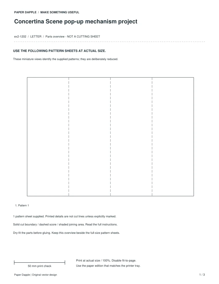Preview of Concertina Scene pop-up mechanism project