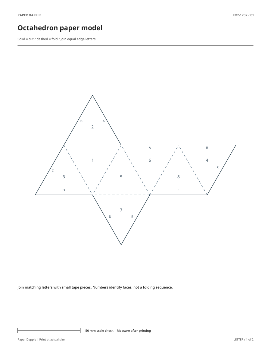 Preview of Octahedron paper model