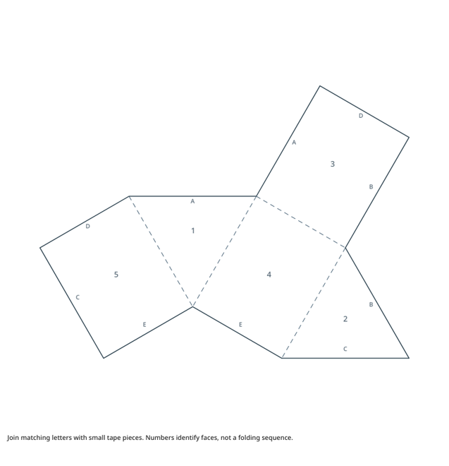 Preview of Triangular prism paper model