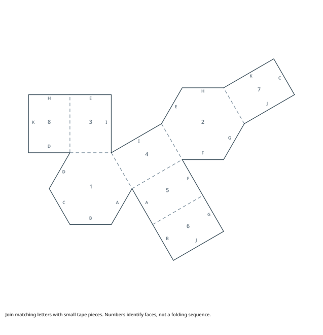 Preview of Hexagonal prism paper model