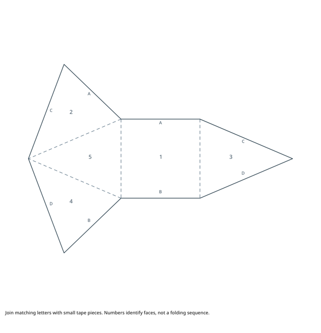 Preview of Square pyramid paper model