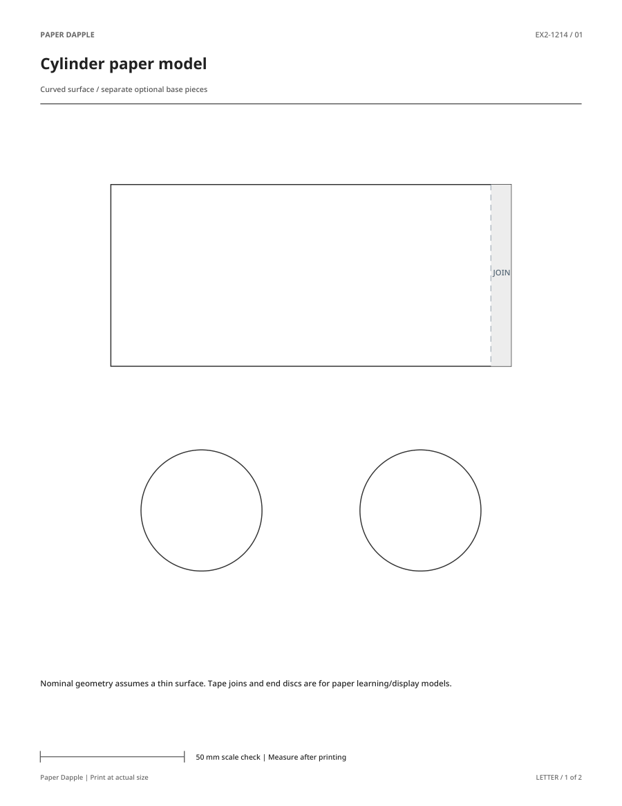 Preview of Cylinder paper model