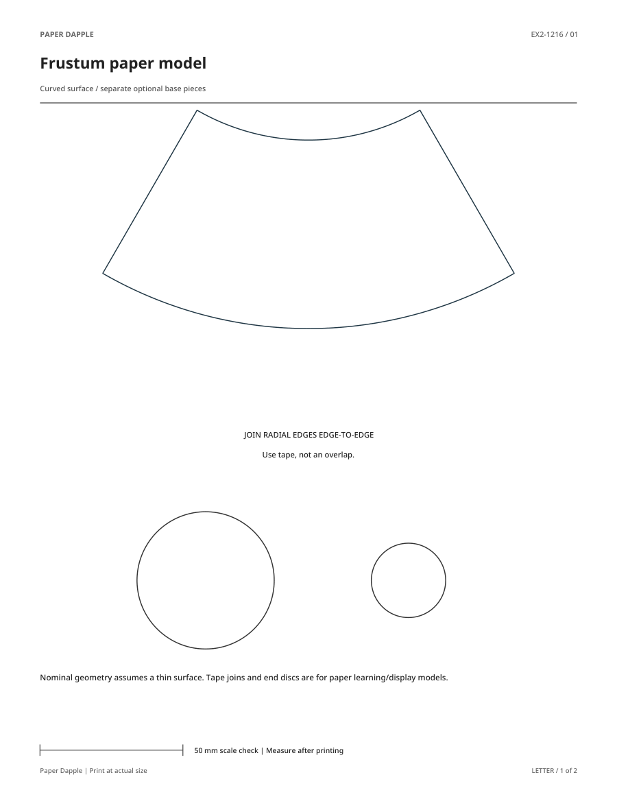 Preview of Frustum paper model