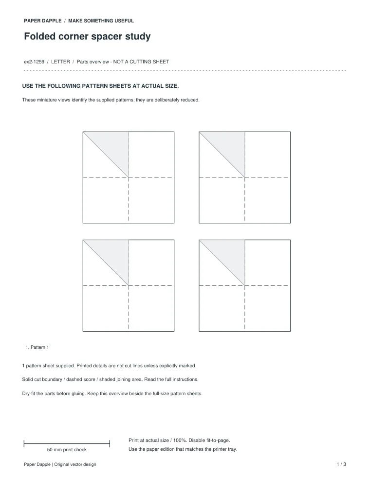 Preview of Folded corner spacer study