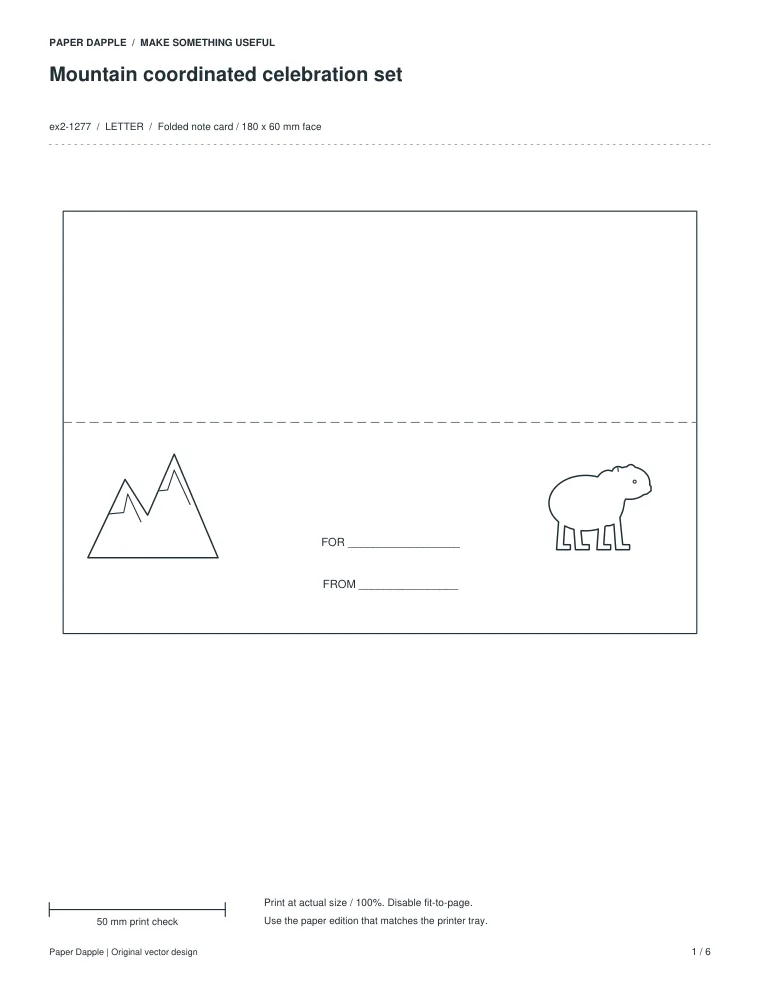 Preview of Mountain coordinated celebration set