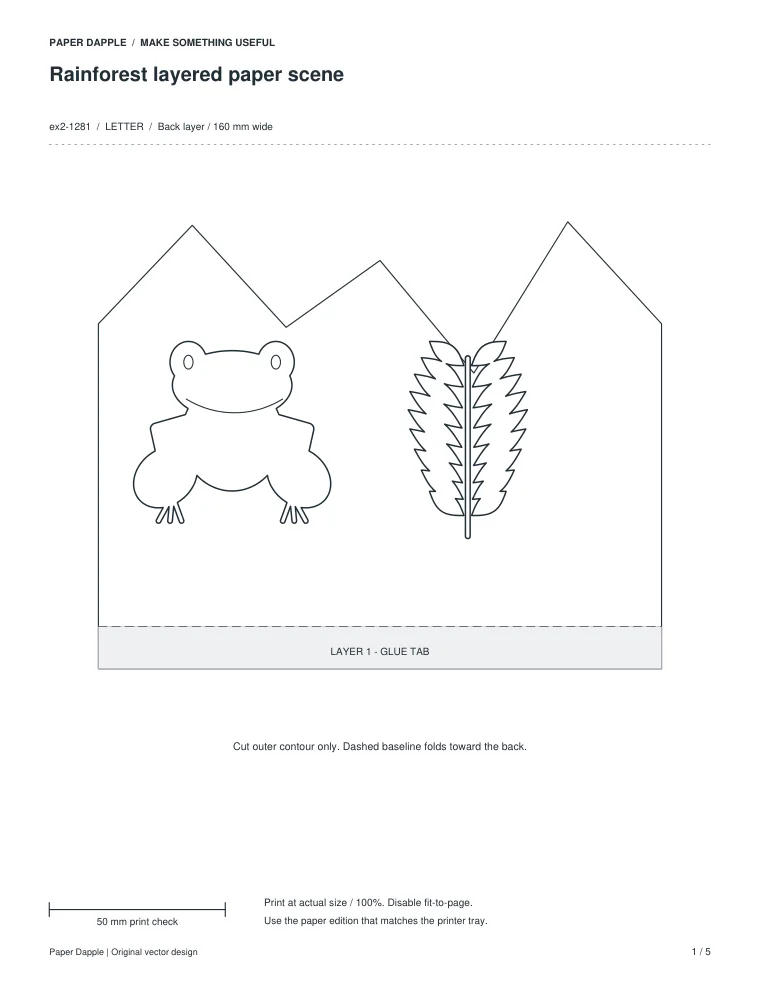 Preview of Rainforest layered paper scene