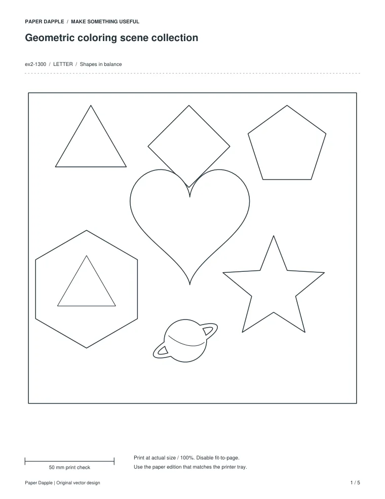 Preview of Geometric coloring scene collection