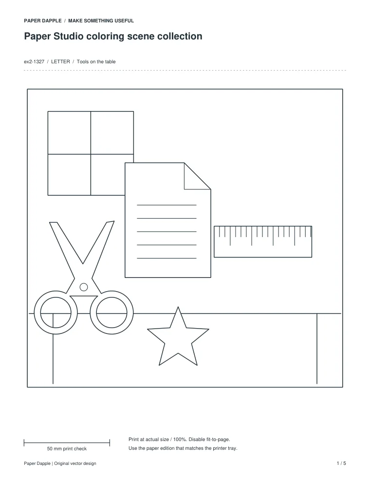 Preview of Paper Studio coloring scene collection