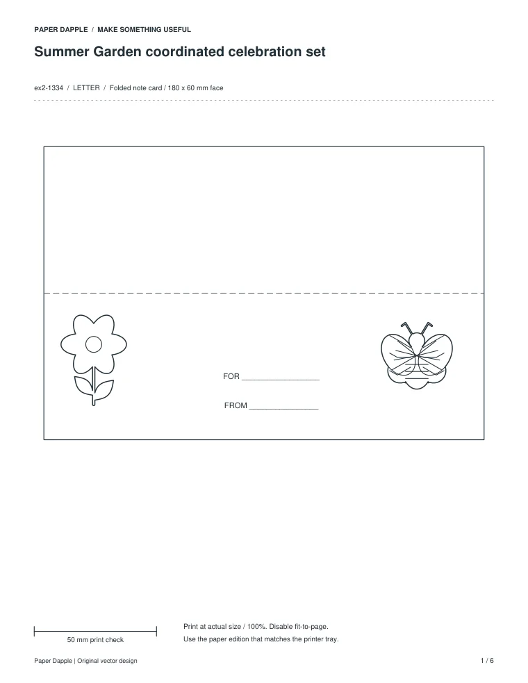 Preview of Summer Garden coordinated celebration set