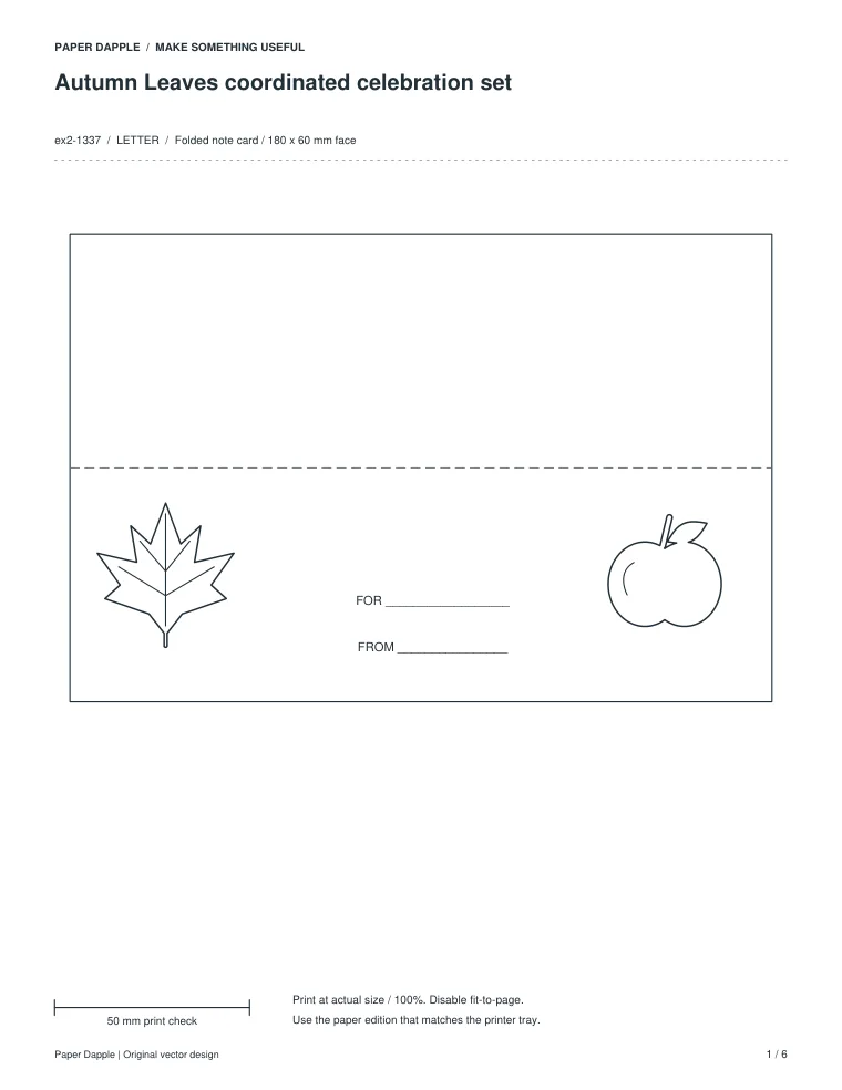 Preview of Autumn Leaves coordinated celebration set
