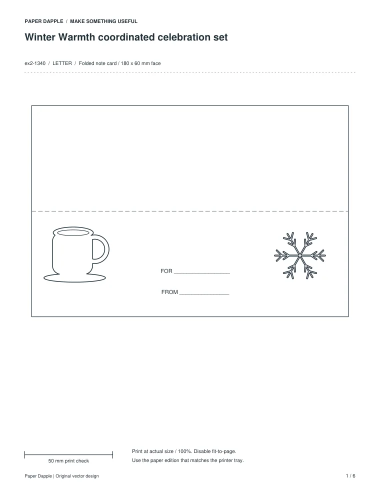 Preview of Winter Warmth coordinated celebration set