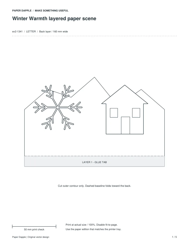 Preview of Winter Warmth layered paper scene