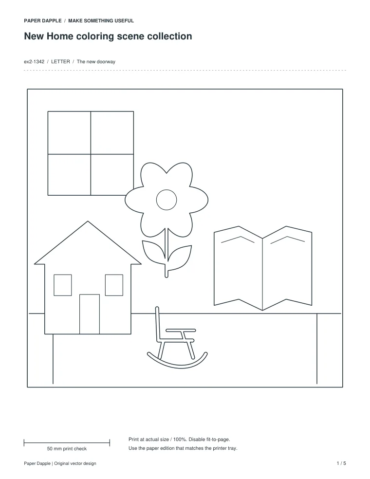 Preview of New Home coloring scene collection