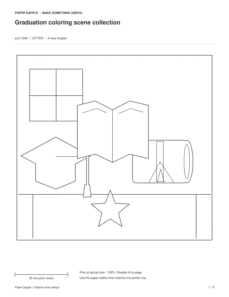 Preview of Graduation coloring scene collection