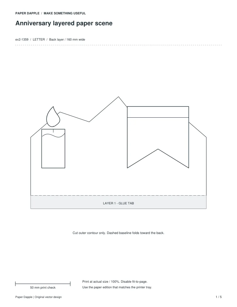 Preview of Anniversary layered paper scene