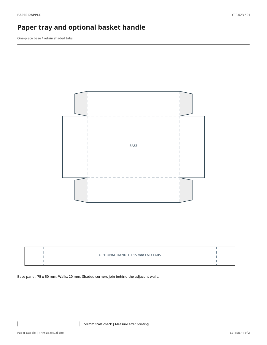 Preview of Paper tray and optional basket handle