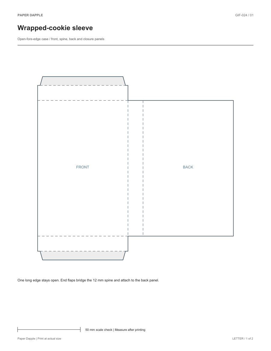 Preview of Open-edge presentation sleeve patterns