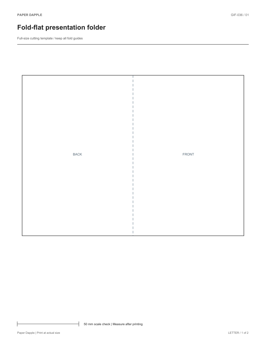 Preview of Fold-flat presentation folder