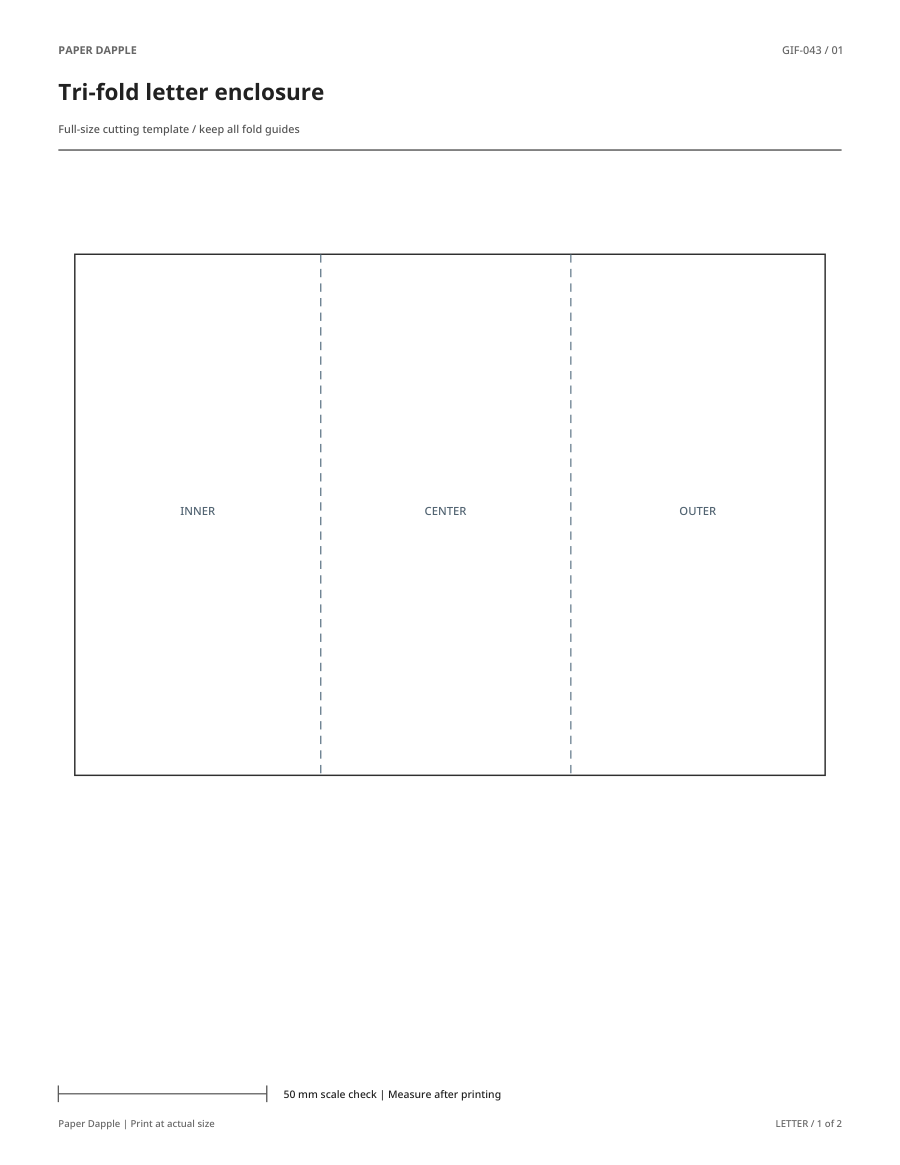 Preview of Tri-fold letter enclosure