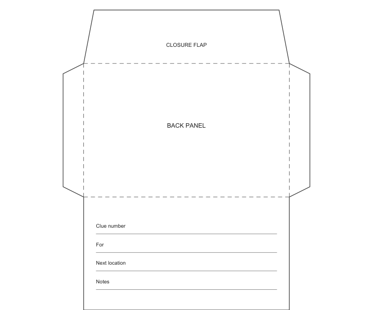 Preview of Treasure-clue envelope set