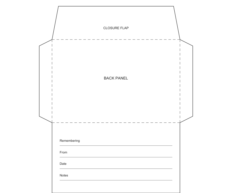 Preview of Memorial keepsake letter envelope