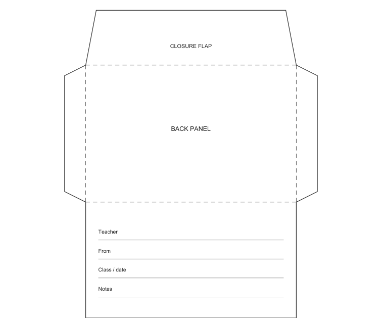 Preview of Teacher note collection envelope