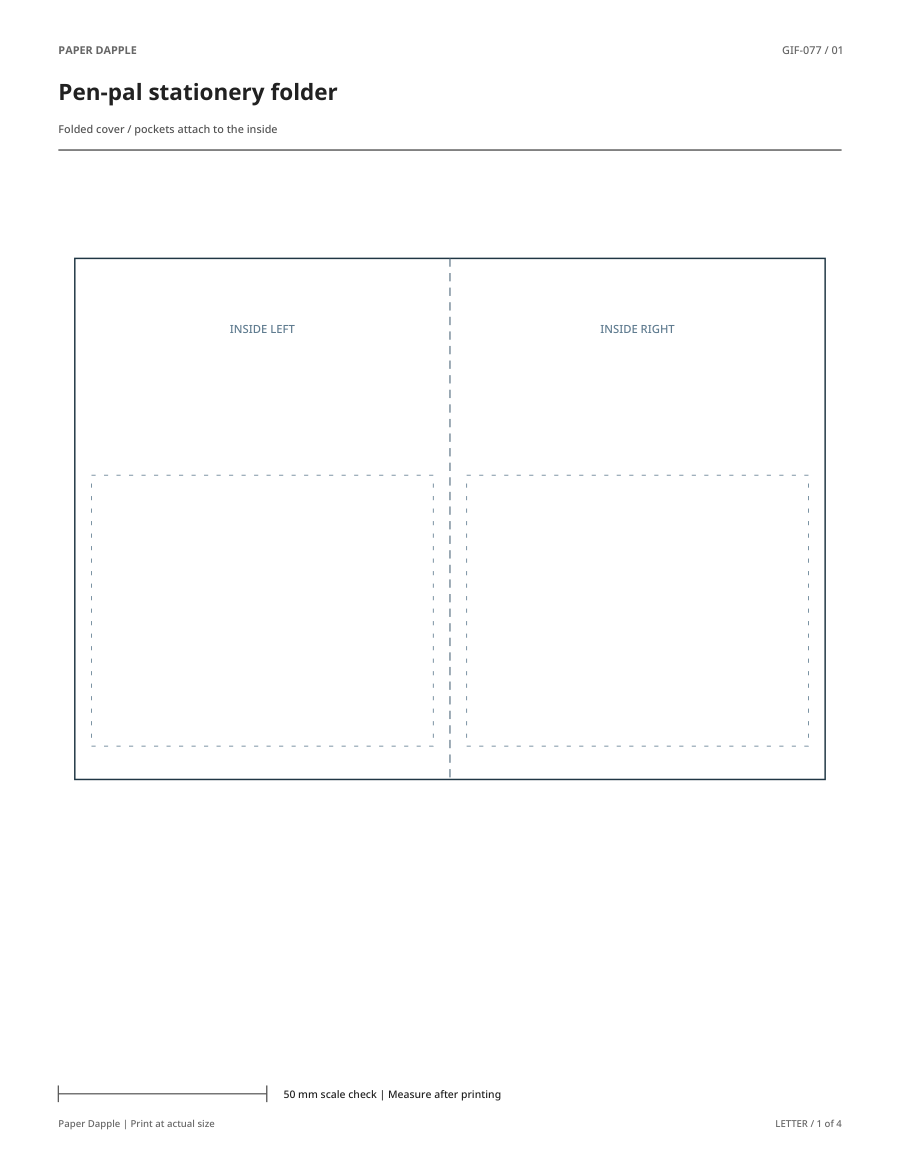 Preview of Pen-pal stationery folder