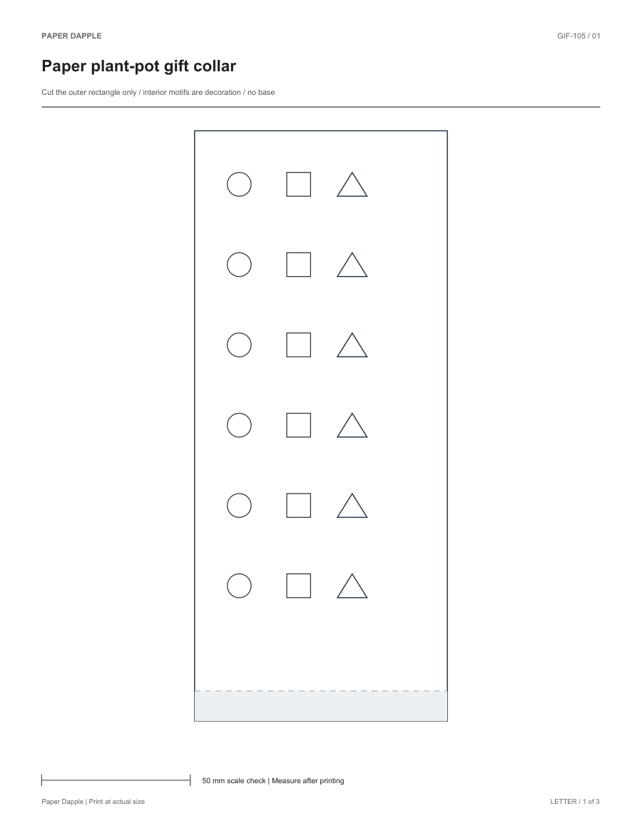 Preview of Cylindrical gift collar patterns