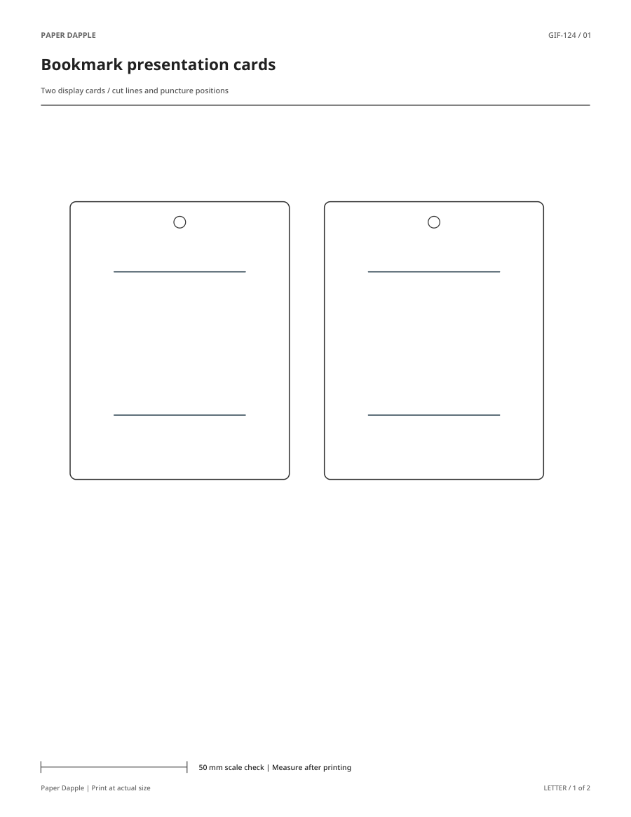 Preview of Bookmark presentation cards