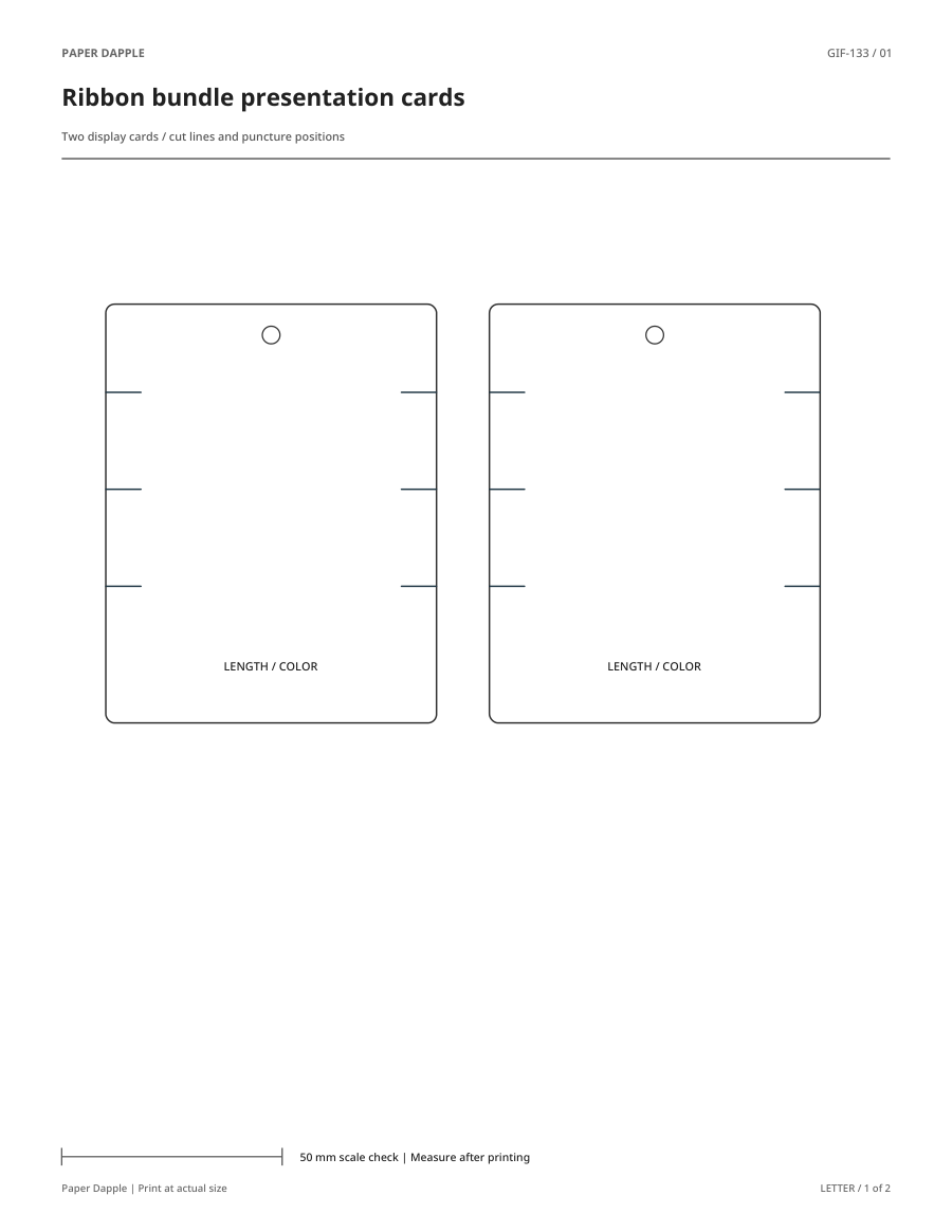 Preview of Ribbon bundle presentation cards