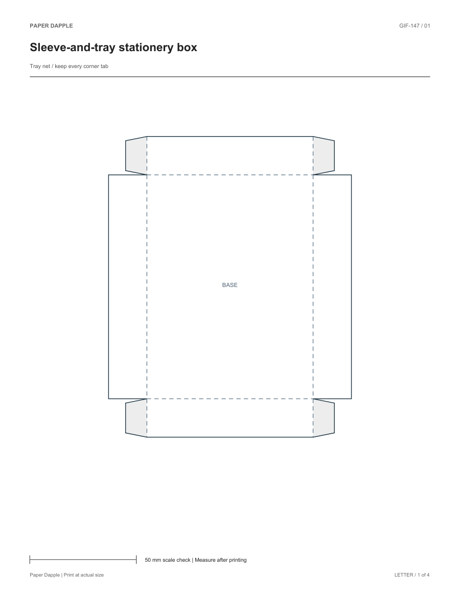 Preview of Sleeve-and-tray stationery box
