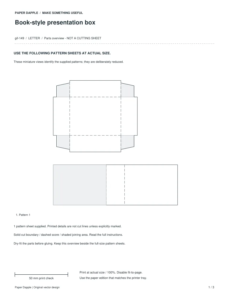 Preview of Book-style presentation box